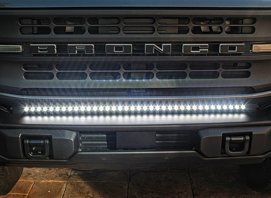 2021+ Ford Bronco Capable Bumper 40in Light Bar - Slim