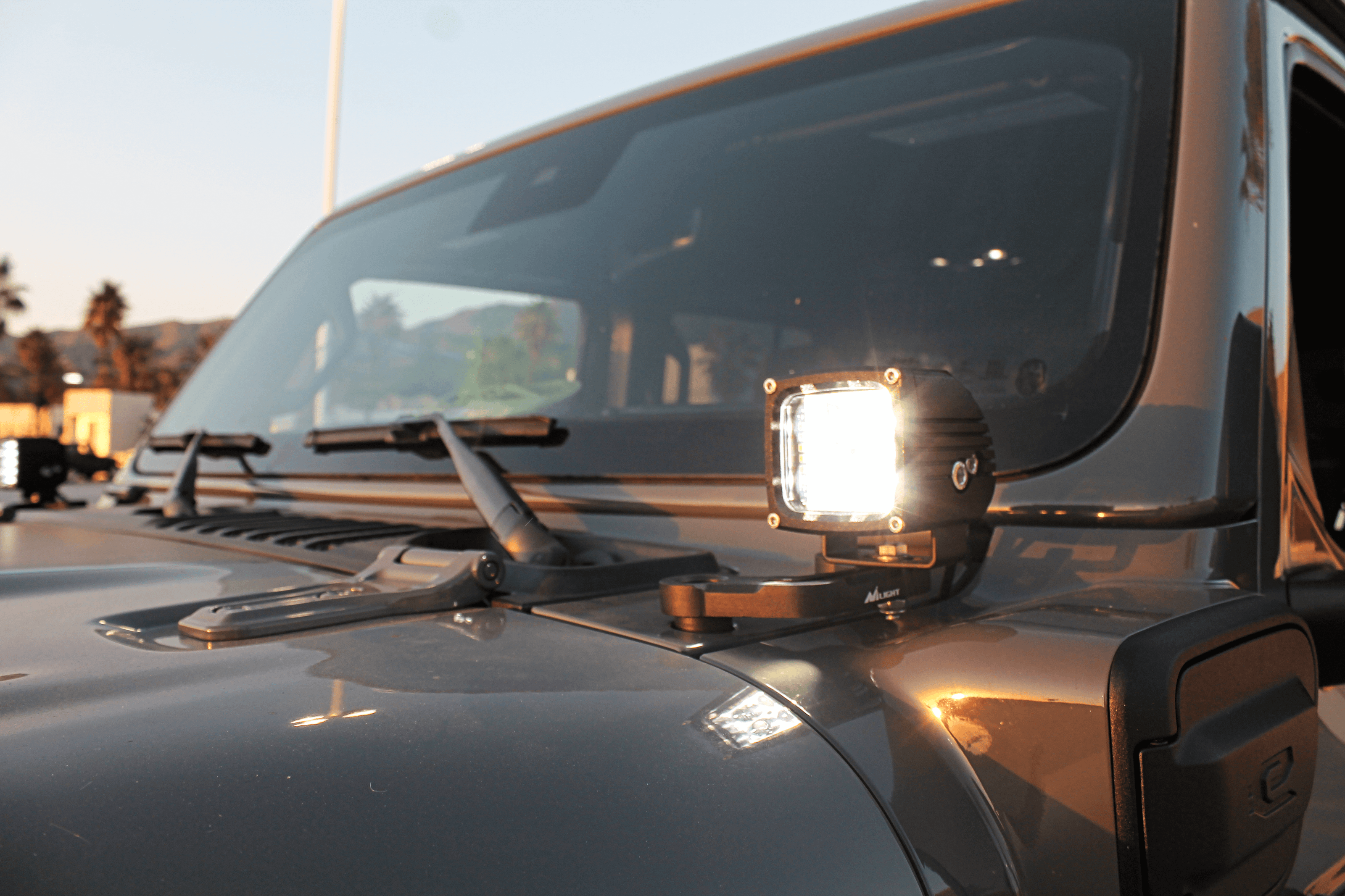 2017-2024 Jeep Wrangler (JL) Hood Mount/Ditch Lights LIGHTS ONLY