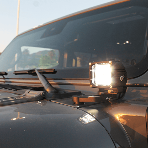 2017-2024 Jeep Wrangler (JL) Hood Mount/Ditch Lights LIGHTS ONLY