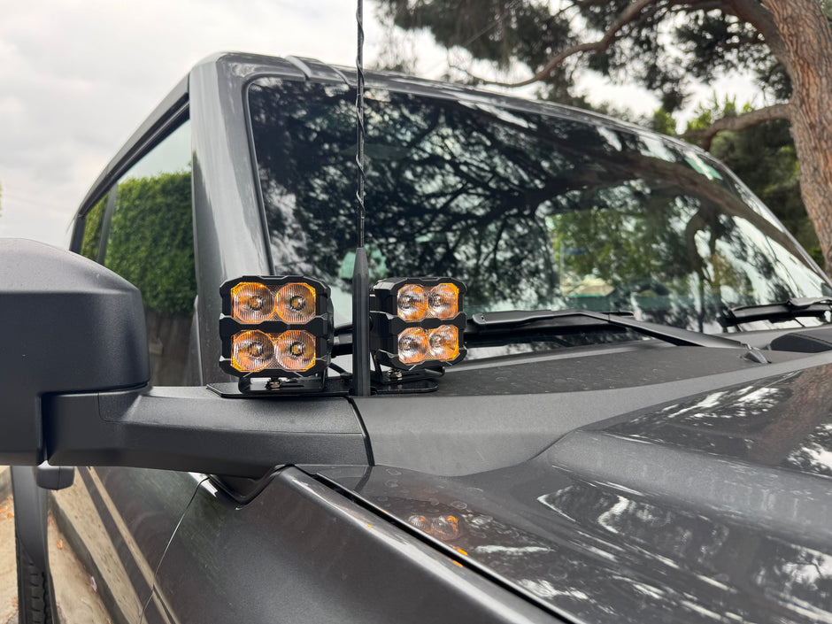 2022+ Ford Bronco Raptor Hood Mount/Ditch Lights/Pillars - PRO