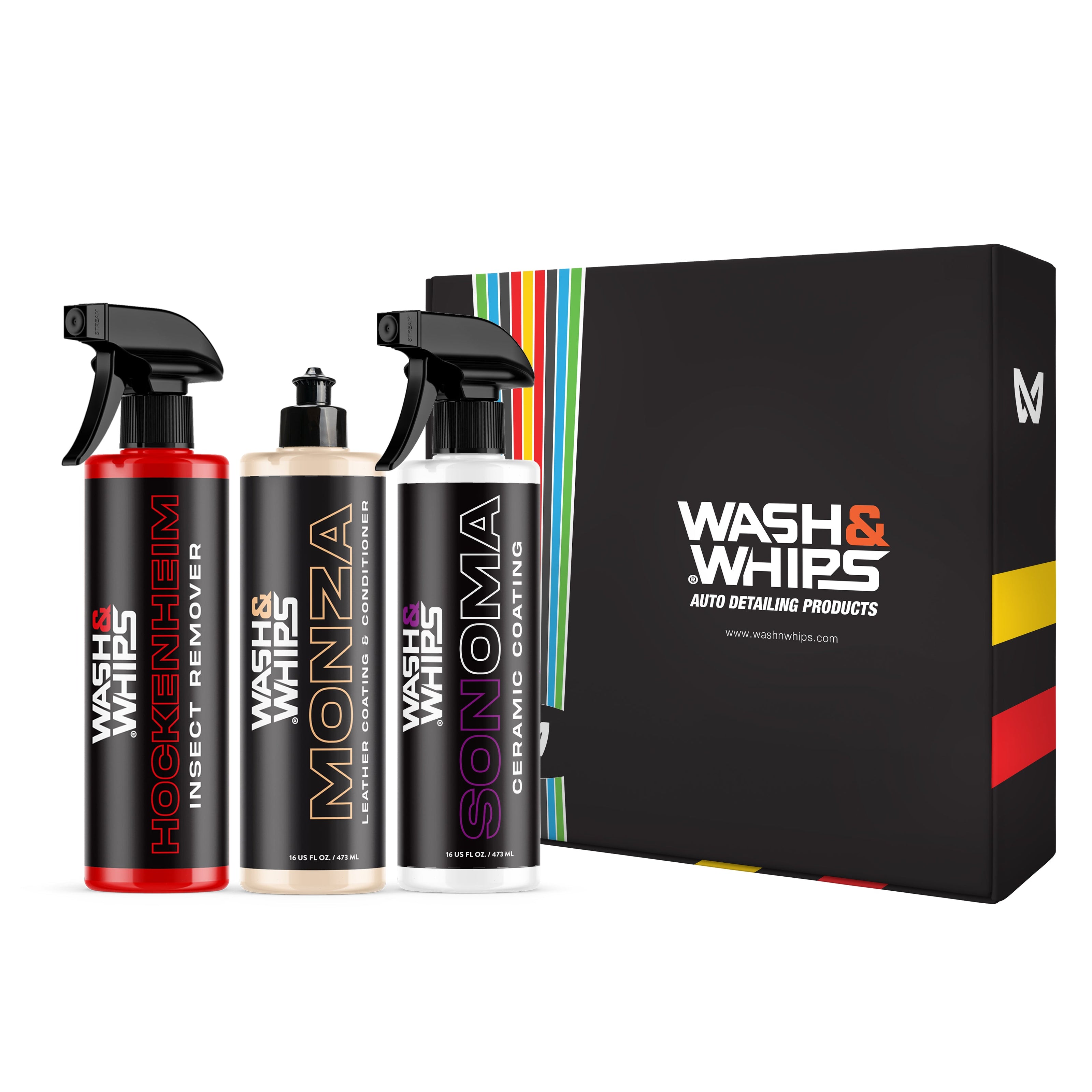 WASH&WHIPS MotoPro Motorcycle Detailing Kit - Clean, Shine & Protect